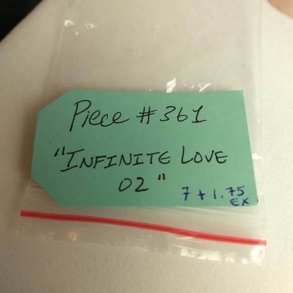 Piece #361 "Infinite Love" Sodalite Glass Bracelet - Picture 2 of 3